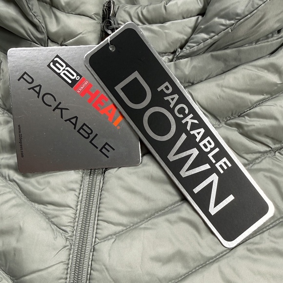 32 Degrees Short Quilted Packable Down Jacket - NWT Womens Large - #48453-C6 - Picture 4 of 5